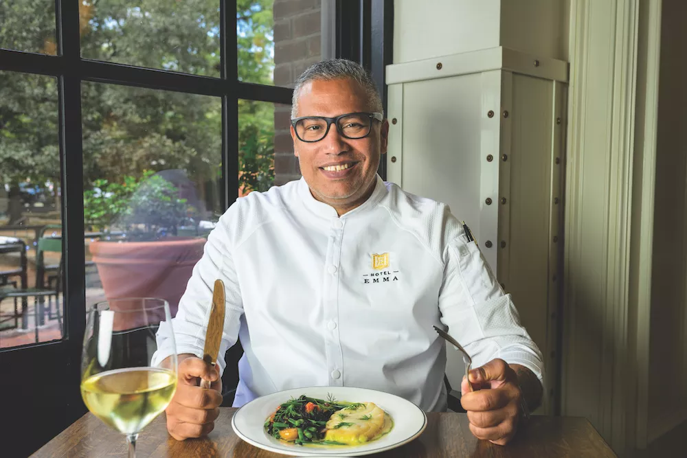 Chef Geronimo Lopez leaving Hotel Emma for San Antonio Food Bank