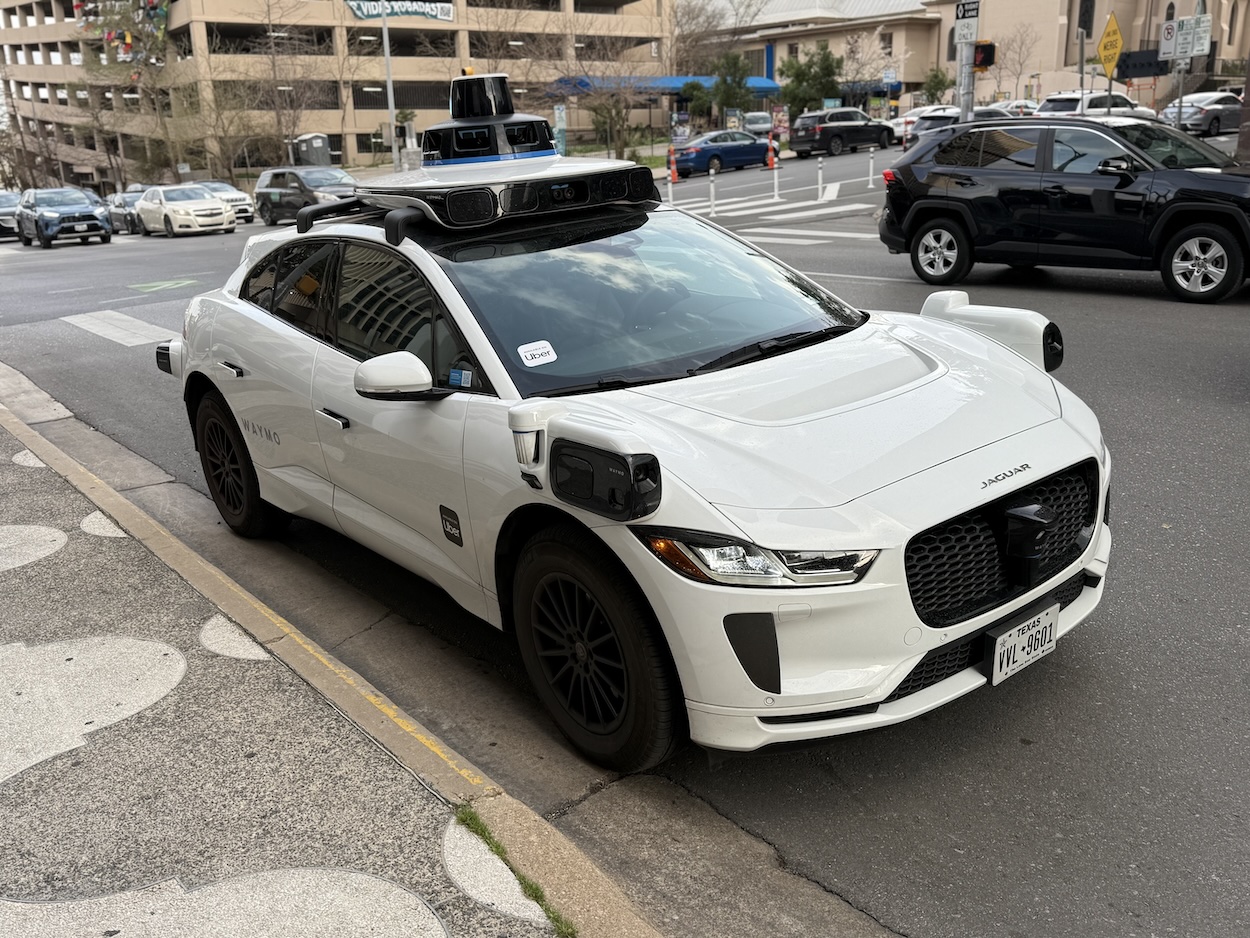 Waymo taxi swept away Monday in San Antonio floodwaters