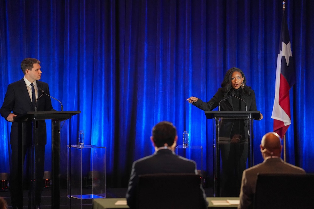 Jasmine Crockett, James Talarico show different fighting styles in first debate of Senate Democratic primary