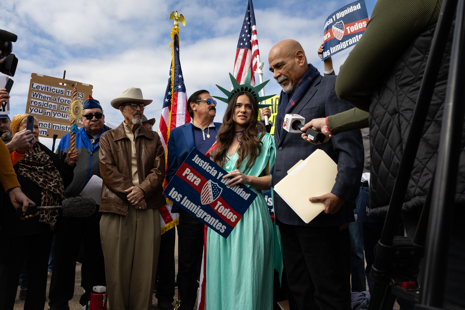 What we noticed as anti-ICE activists demonstrated Sunday outdoors the Dilley detention middle