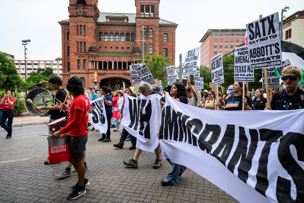 The whole lot we noticed at San Antonio’s protest towards Gov. Greg Abbott’s immigration crackdown