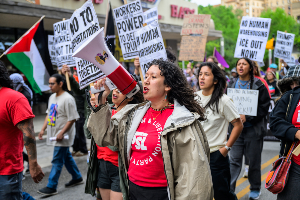 Every part we noticed throughout San Antonio’s Might Day protest