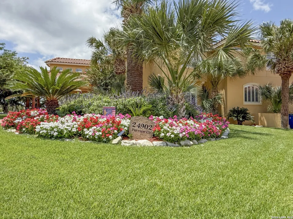 This San Antonio hacienda for sale has two patios overlooking its backyard pool oasis
