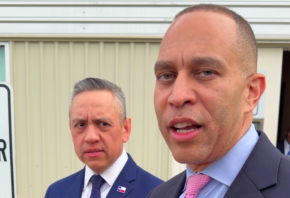 House Minority Leader Hakeem Jeffries blasts Trump for fake religiosity during San Antonio visit
